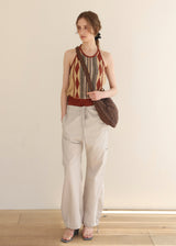 Lace Flower Shoulder&Cross Bag_Brown