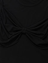 リボンTシャツ(BLACK)