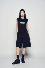 25SS ユニバースグラデーション ウィメンズスリーブレス ブラック