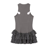 Angel Tiered Dress - CHARCOAL STAR