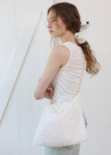 Lace Flower Shoulder&Cross Bag_White