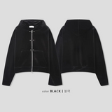 [Unisex] ベルベットミンクフードジップアップ