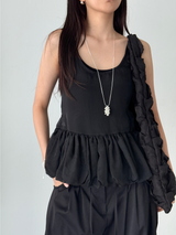 organza balloon blouse (3color)