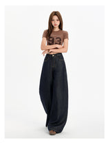 Lyocell ルーズフィットワイドデニムパンツ