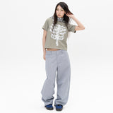 Lace Bone Angel Tee - Khaki