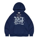 ビンテージロゴフードTシャツ　ブルー