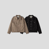 [Free Shipping]STジャガードクロップデニムジャケット (2C)