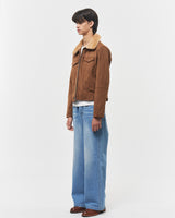 Bluesf searing suede short jacket