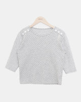 Repo Color-Blocked Button 7-Sleeve T-Shirt