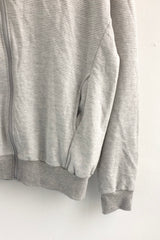 Unbalanced Pinstrip Hooded Zip-Up
