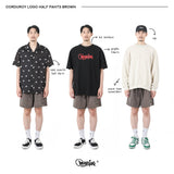CORDUROY LOGO HALF PANTS BROWN