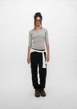 [B-BASIC] Tension Standard Henley Neck 3/4 Sleeve T-shirt (2size)