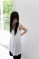 frill natural sleeveless ops(3colors)