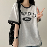 1817 カラーマッチングラウンド半袖Tシャツ