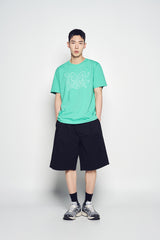 25SS ADLV プラネットショートスリーブTシャツ ダーク ライトグリーン