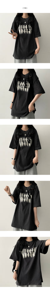 Dupe ペイント ボックスフィット 半袖Tシャツ