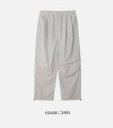 [Unisex] リベットピースタックナイロンパンツ(2color)