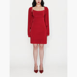 Phoebe Mini Dress Set in Cardinal Red