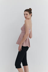 【MADE】 2Way Roll-Up Drape Skirt_Pink