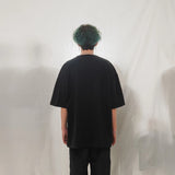 FAITH FADE Chaotic Life - Smiley Metal Liquid Oversized Tee (Black)