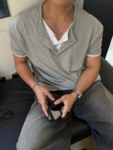 ソープ レイヤード ヘンリーネック ショート スリーブ