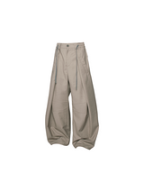 RELABEL Element of Time (cont'd) Pleated Double-waisted, Draped Scimitar-contoured Suit Trousers