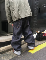 No.1537 V wide non-fade denim PT