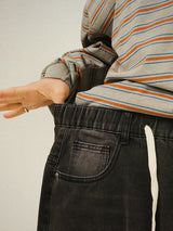 WNN Vintage Washing Balloon Denim Pants