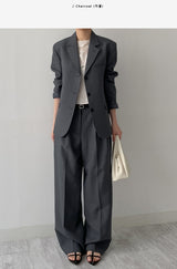 Ber Linen Loose Fit Single Jacket