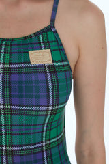 [Preppy Check_green] ワンピース スイムウェア