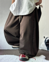 SLACKS 🥠 サイドスナップバルーンロングパンツ 🍰🤎🩶🖤4COLOR