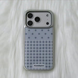  Dot Check Gray Silver Epoxy Case