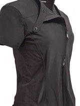  CURVED ZIP-UP SHIRT WITH LAYER . DARK BROWN