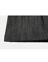Pintuck Wide Raw Denim Bermuda Pants