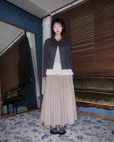 (3color) Tiny Floral Tiered Long Skirt