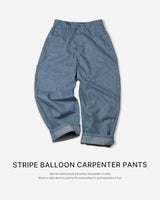 [ORIGINAL] Roti Stripe Balloon Carpenter Pants