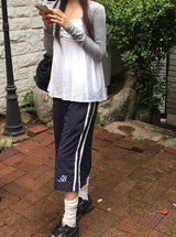Suna Wide Track Bermuda Pants