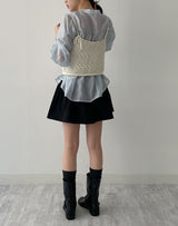 Tony See-through Wrap Balloon Fit Blouse