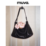 muva. 本革 ホーボー 大容量 通勤 2WAY ショルダーバッグ