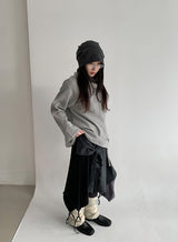 Likat Check Ribbon Wrap Midi Skirt