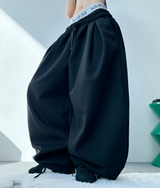 STRING JOGGER PLEAT BALLOON PANTS🩶🖤 - 2 COLORS