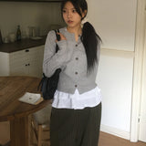Ason wave line knit cardigan