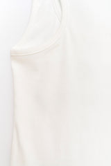 Love & Healthy Logo Sleeveless Top White