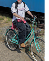 レースバックルワイドカーゴデニム