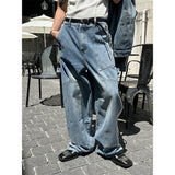 [F/W] Track line double pocket denim pants
