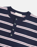 Diron Striped Henley Knit