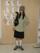STARRY DOUBLE SLEEVE T (GREEN TEA)