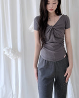 Luna Summer Twisted Shirring Top