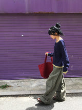 [unisex] ドミット パラシュート ストリング ワイドパンツ