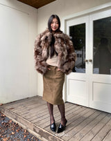cashew nut slim midi skirt